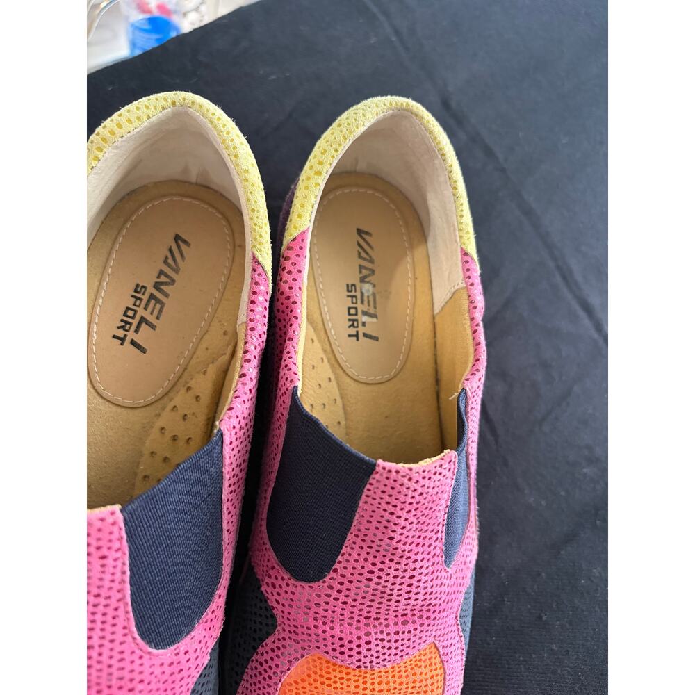 Vaneli Sport Colorblock Slip on Pink Orange Mesh Comfort Shoes Women 7.5 - Picture 3 of 4